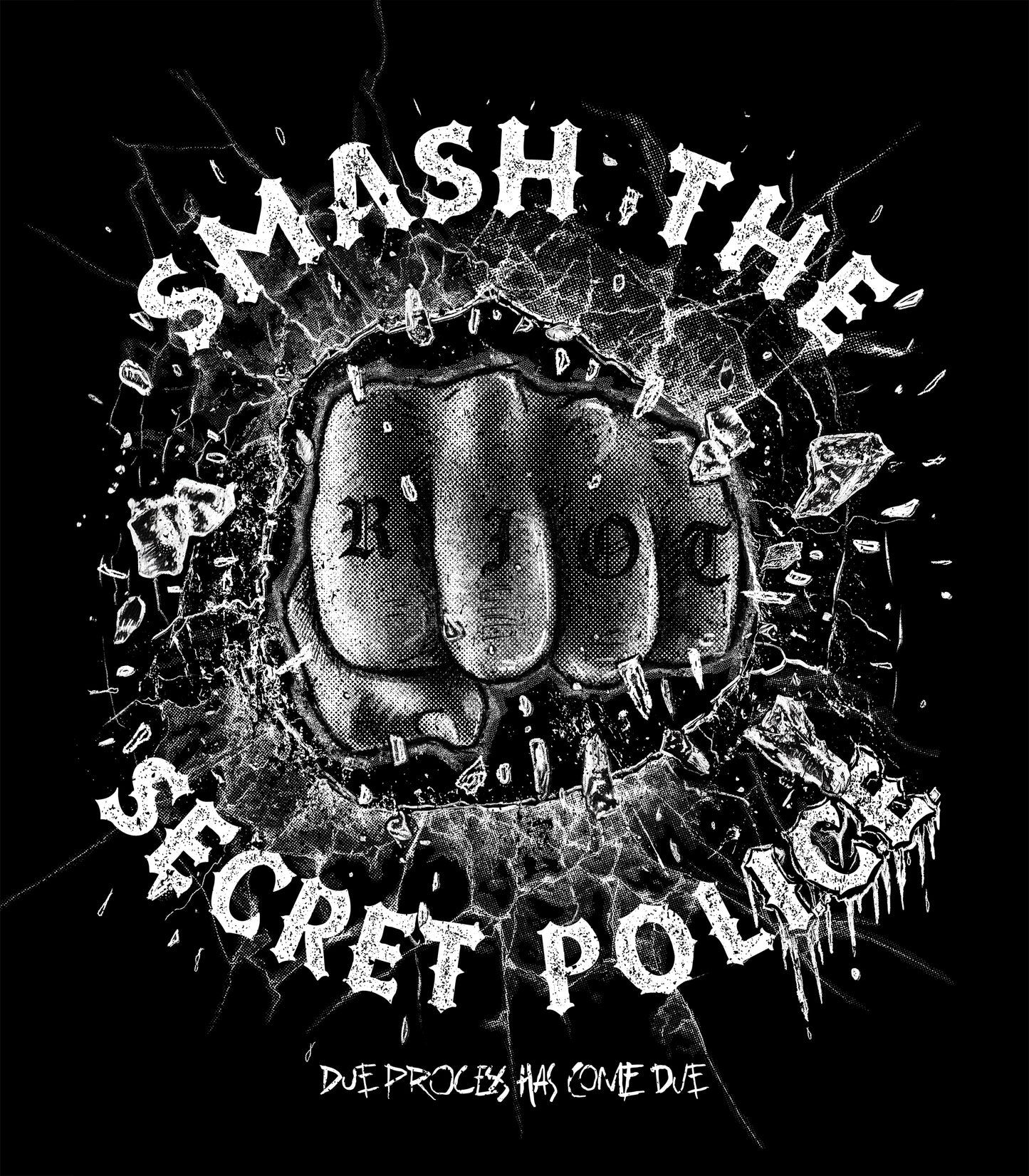 Smash the Secret Pol-ICE Premium Washed Raw-Hem T-Shirt