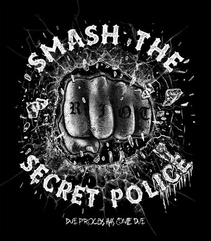 Smash the Secret Pol-ICE Premium Washed Raw-Hem T-Shirt